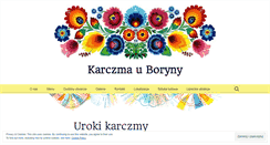 Desktop Screenshot of karczmauboryny.com